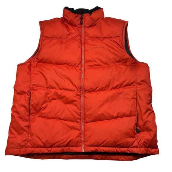 Eddie Bauer Men's 700 Fill Goose Down Puffer Vest Red Orange Size XL - Picture 1 of 11
